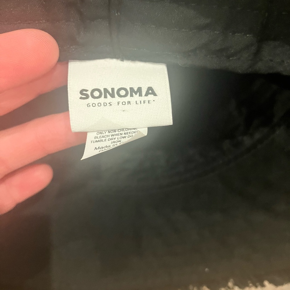 Sonoma Black Frayed Edge Fringe Vacation Bucket Hat - Picture 4 of 5